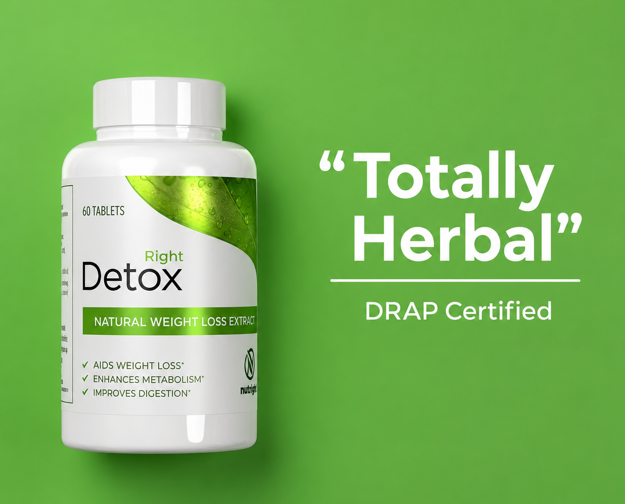 Detox Right By Nutright | Its 100% Organic And Plant-Based Natural | Daily Detox & Premium Herbal WellnessWellness