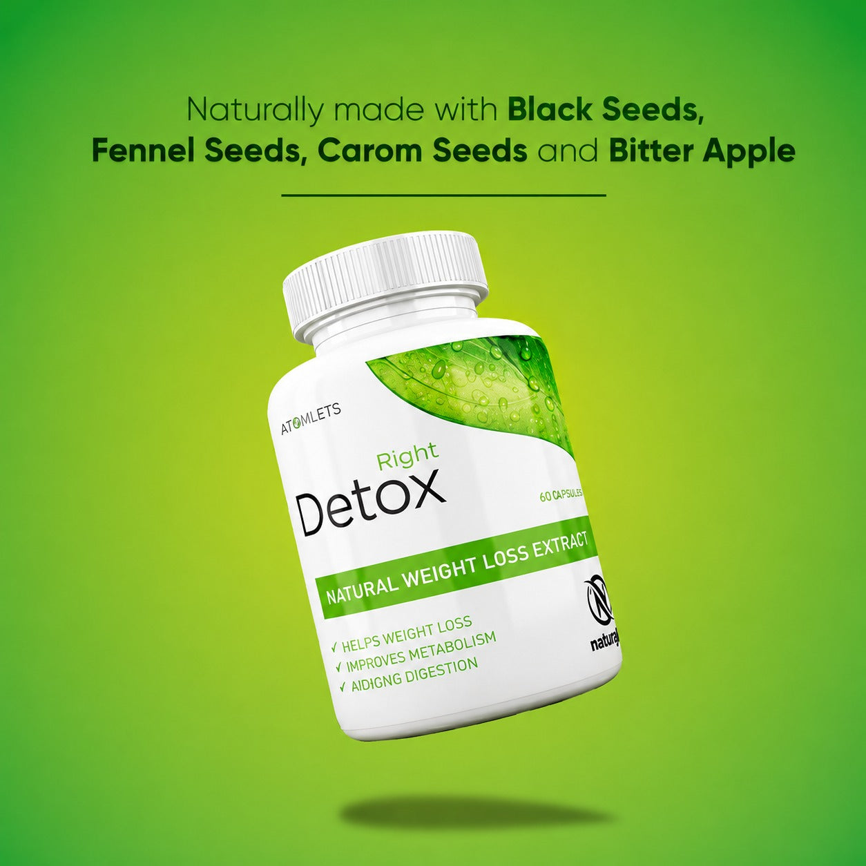 Detox Right By Nutright | Organic And Plant-Based Natural | Premium Herbal Wellness