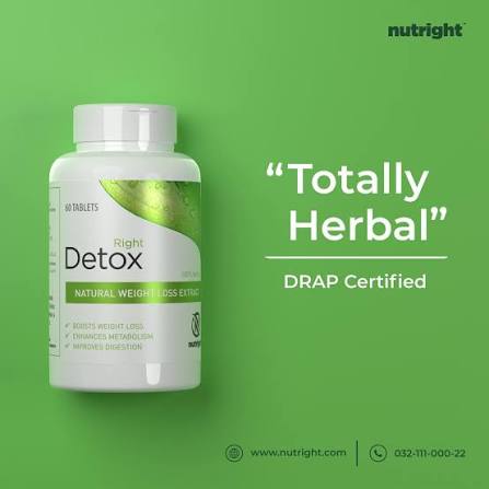 Detox Right By Nutright | Organic And Plant-Based Natural | Premium Herbal Wellness